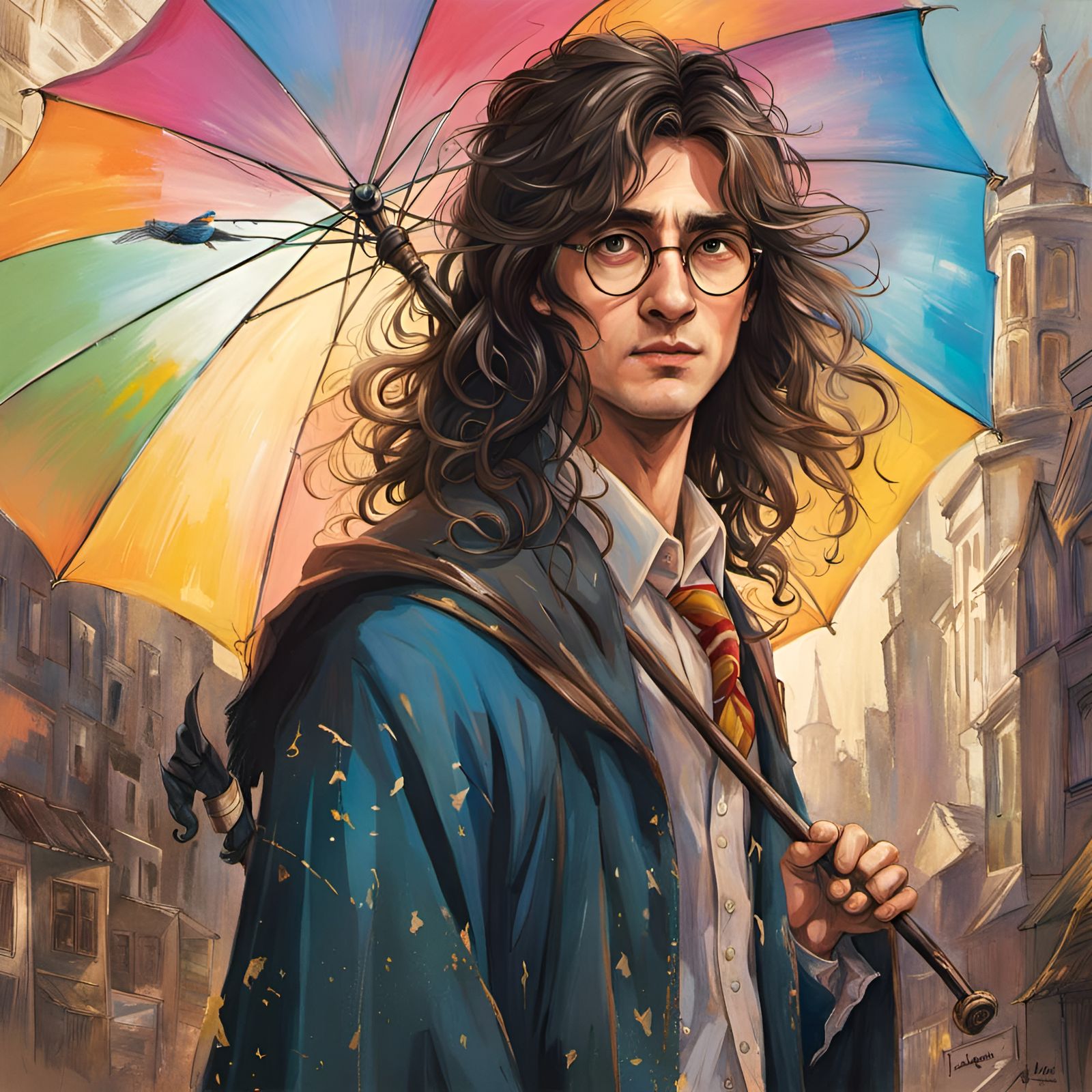 Harry Potter Portrait in Fantasy Art Style