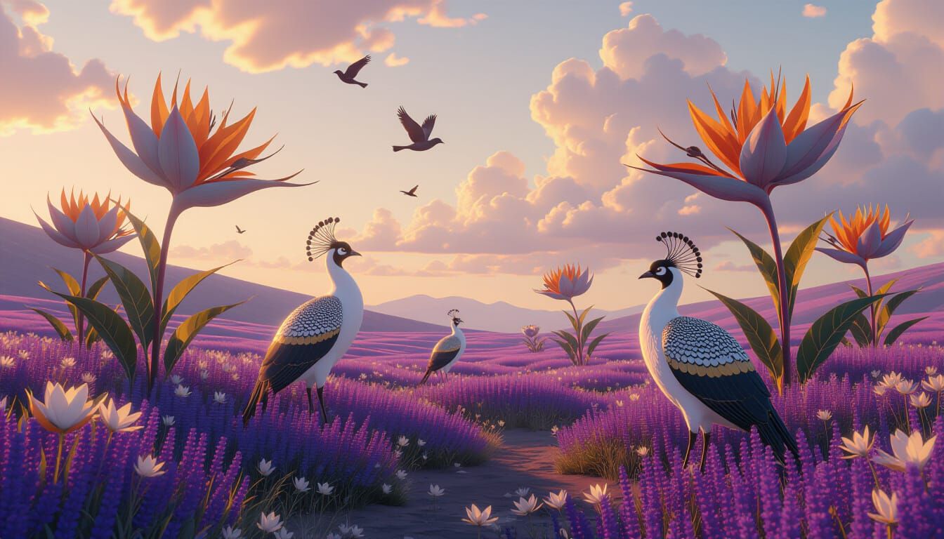 Fantastical creatures in  a surreal landscape !