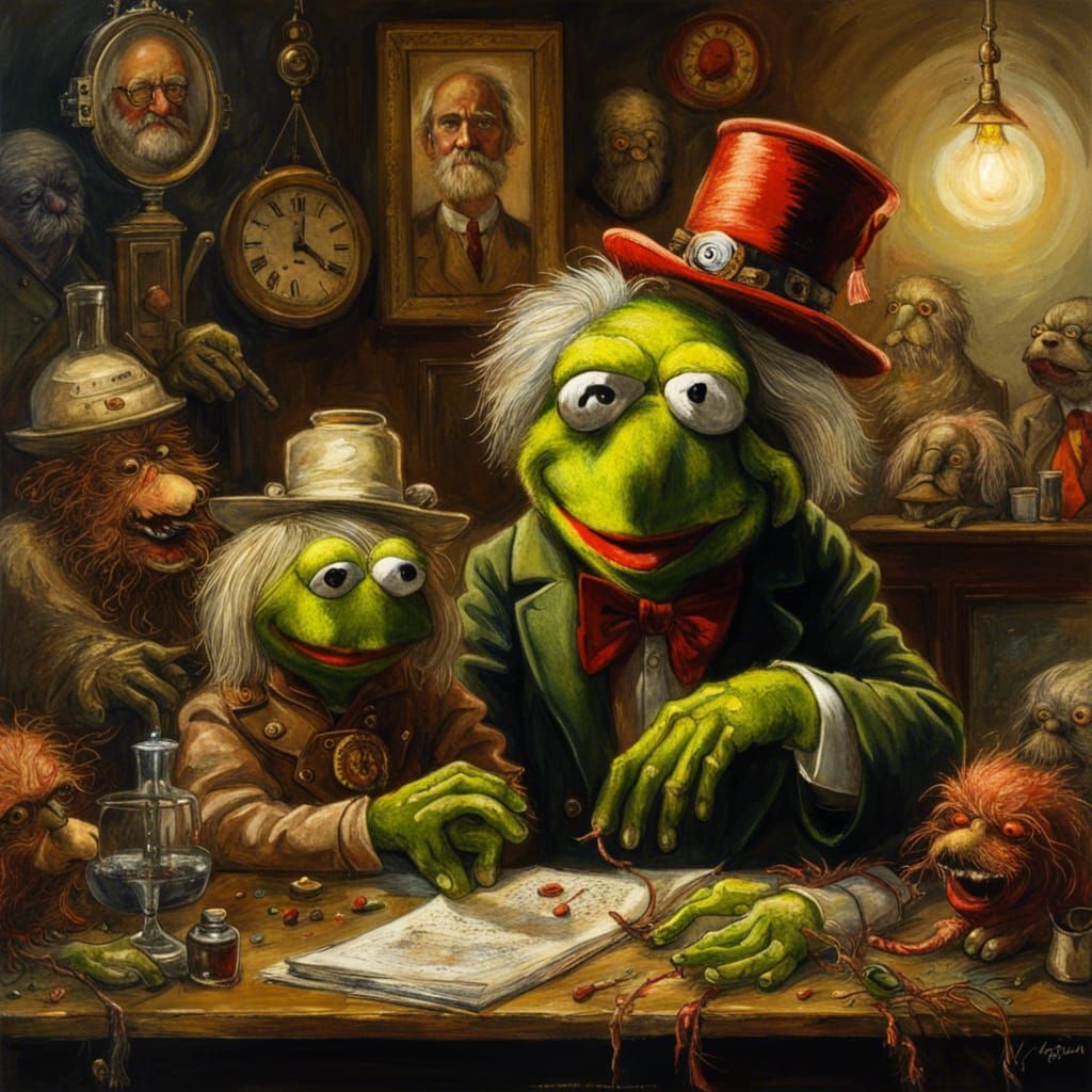 Horror Art: Psychopathic Muppet Marx in 8K