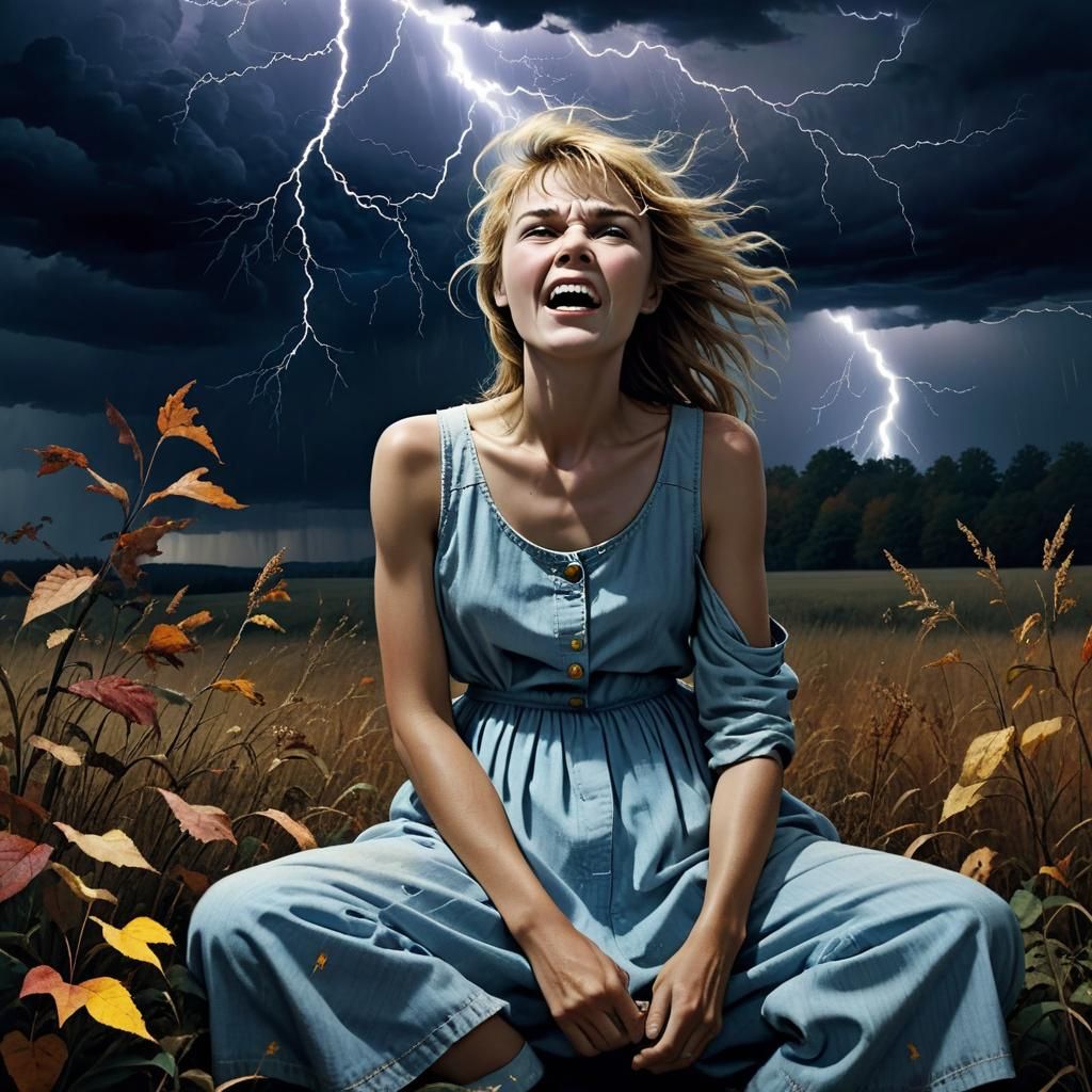 Autumn Night Thunder Awakens Melancholy Reflections