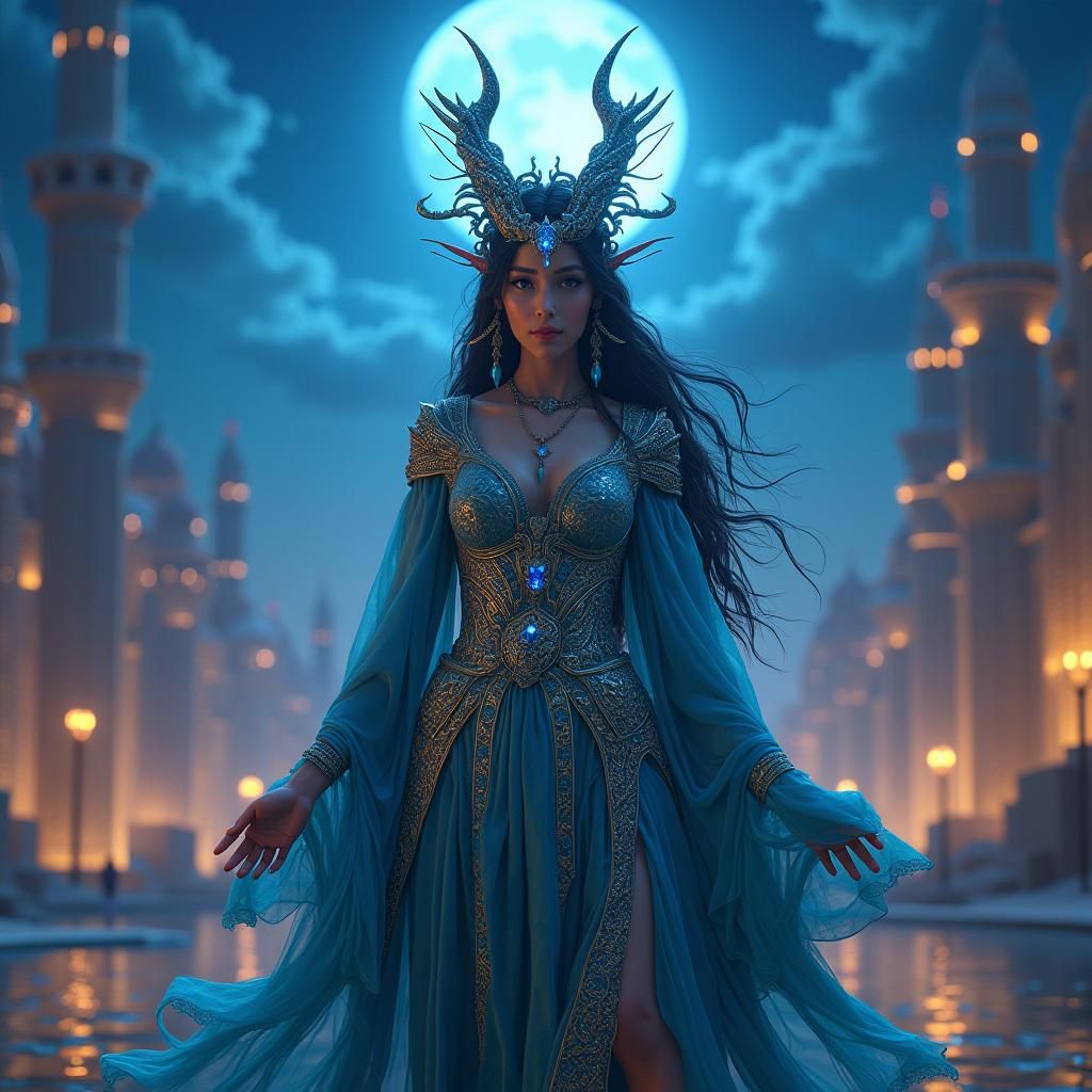 Beautiful Jinn in a Mystical City