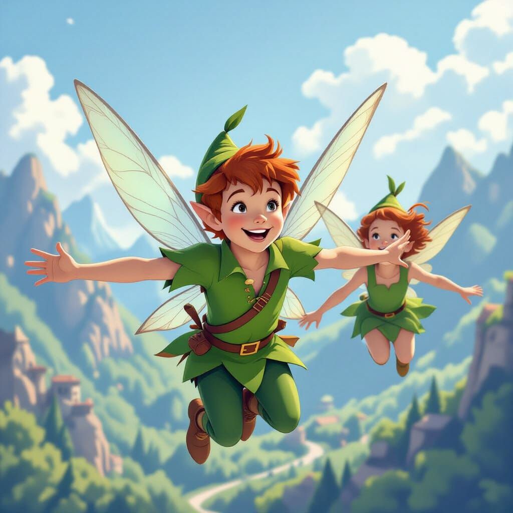 Children Flying: A Peter Pan Inspired Scene