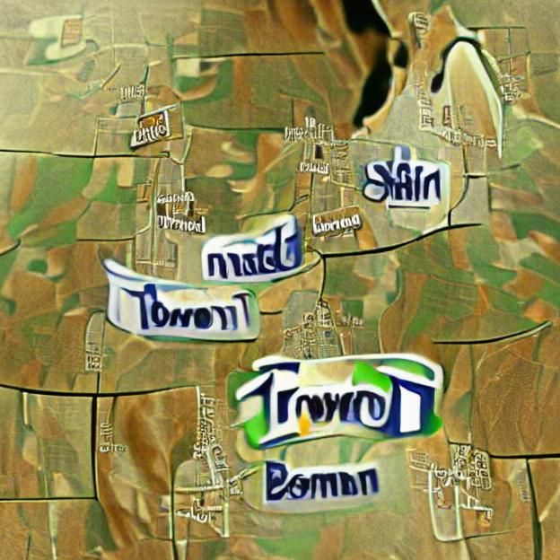 Charming Village in Rolling Hills, Digital Art