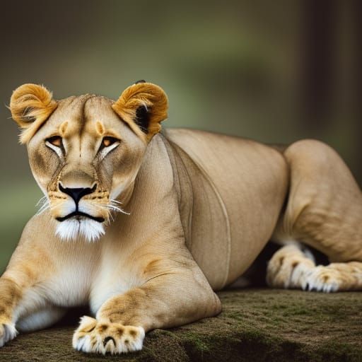 Lioness in Penrose Style: Professional Photography