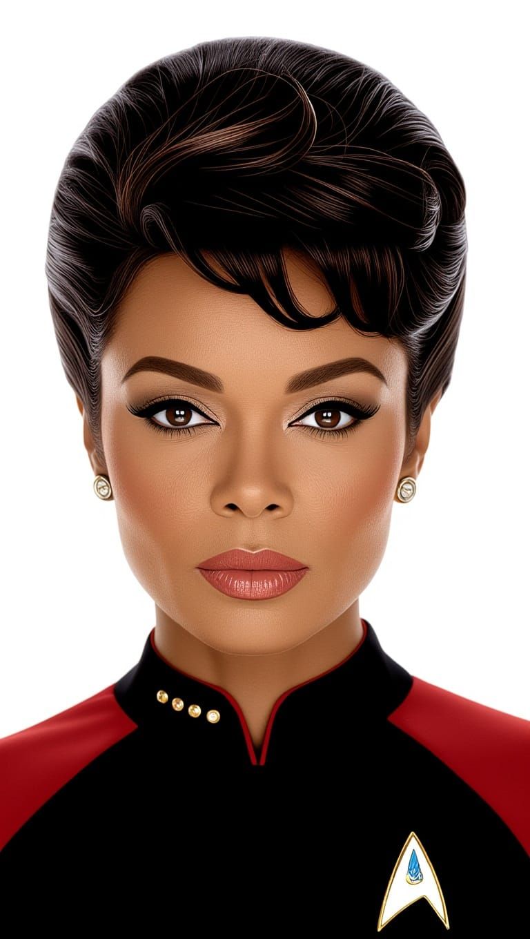 Ethereal Portrait of a Starfleet Officer in Cinematic Style