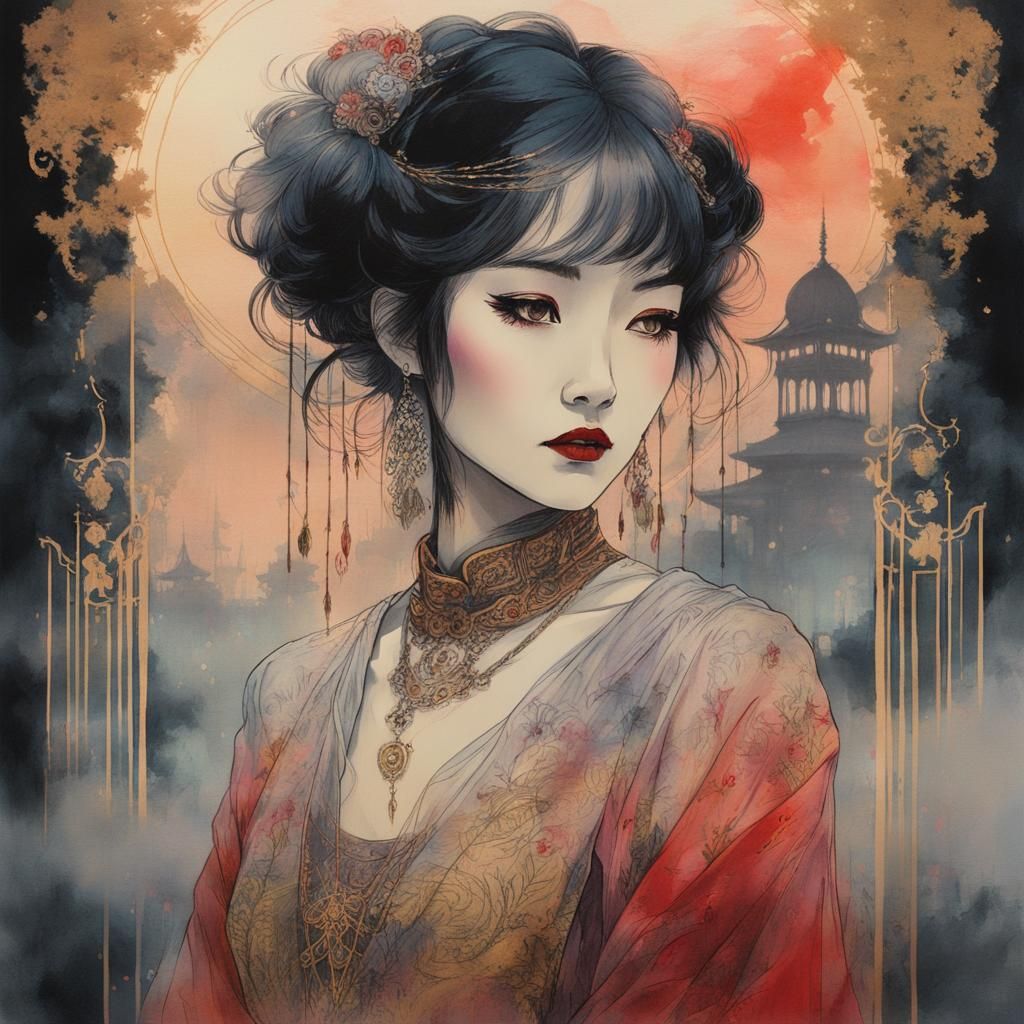 portrait of Chinese girl..
