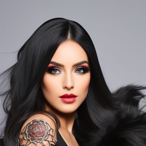 Voluptuous Warrior with Katana in Anime Style