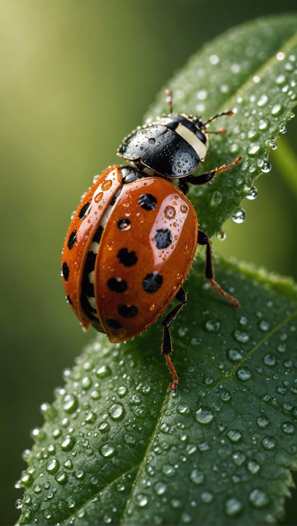 Dew-Kissed Ladybug: Macro Photography Fine Art