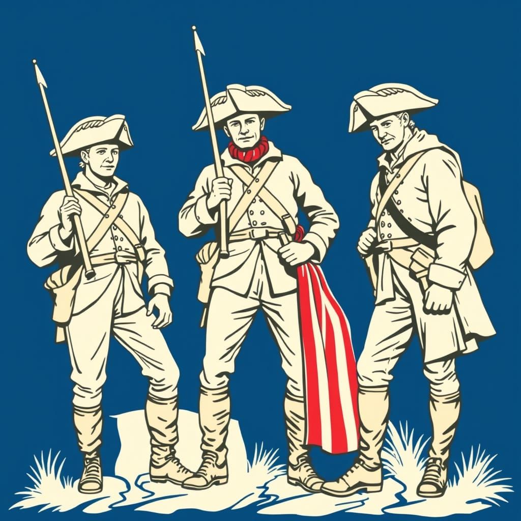 American Patriots in 18th Century Uniforms