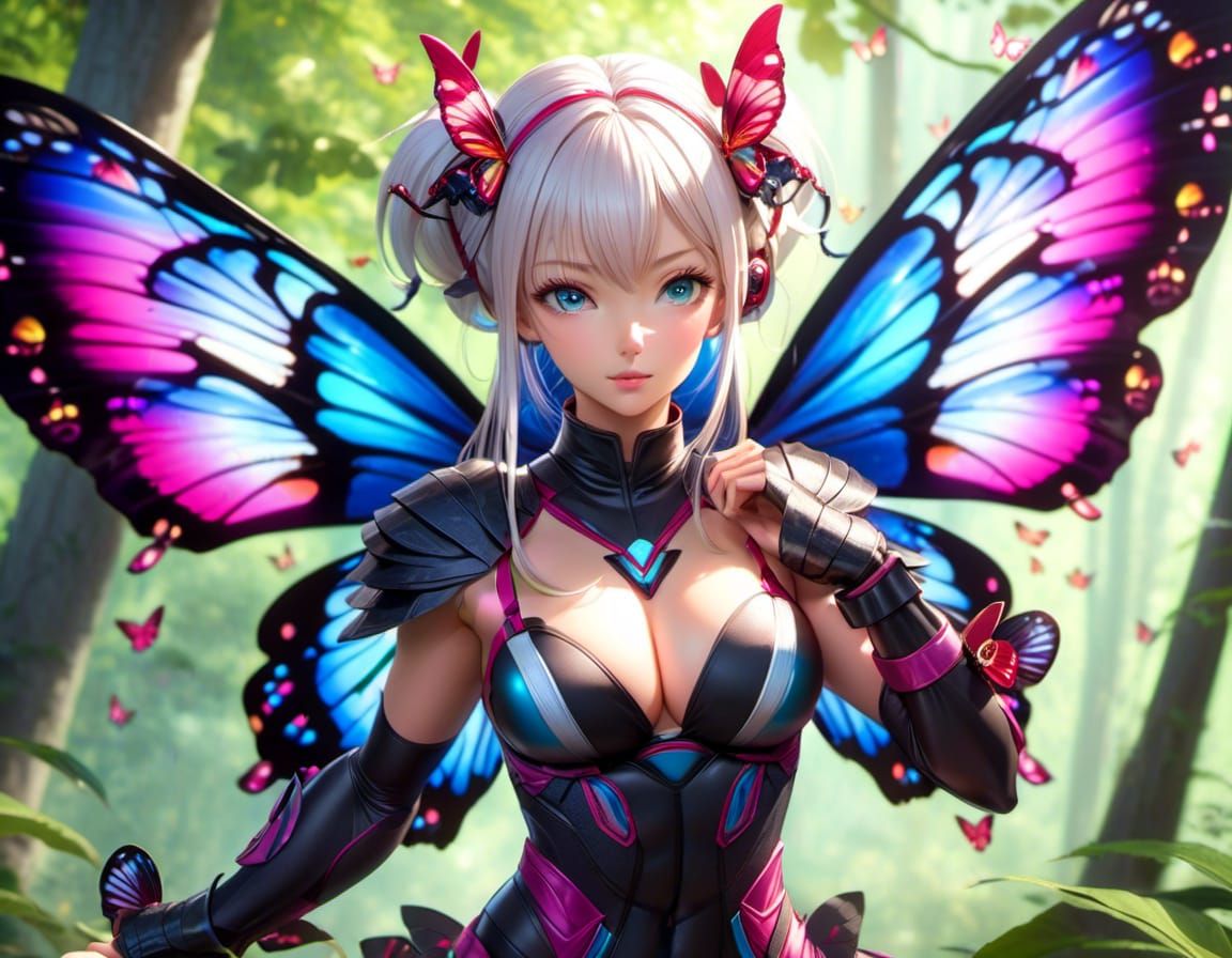 Vibrant Butterfly in Forest, High Resolution