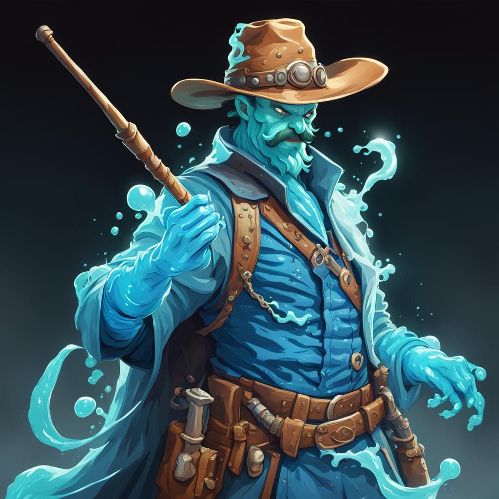 Slimefolk Battle Wizard Character Concept Art