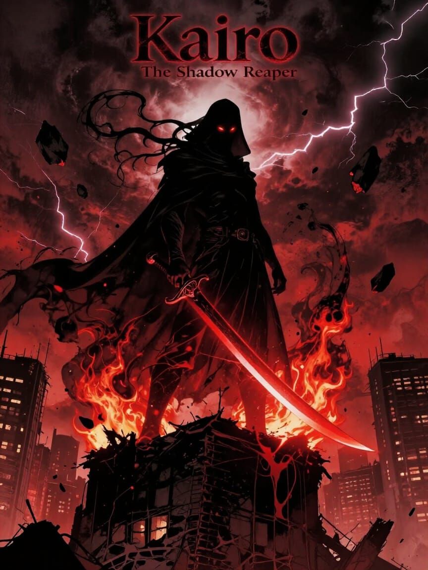 Kairo The Shadow Reaper Comic Cover in Noir Style