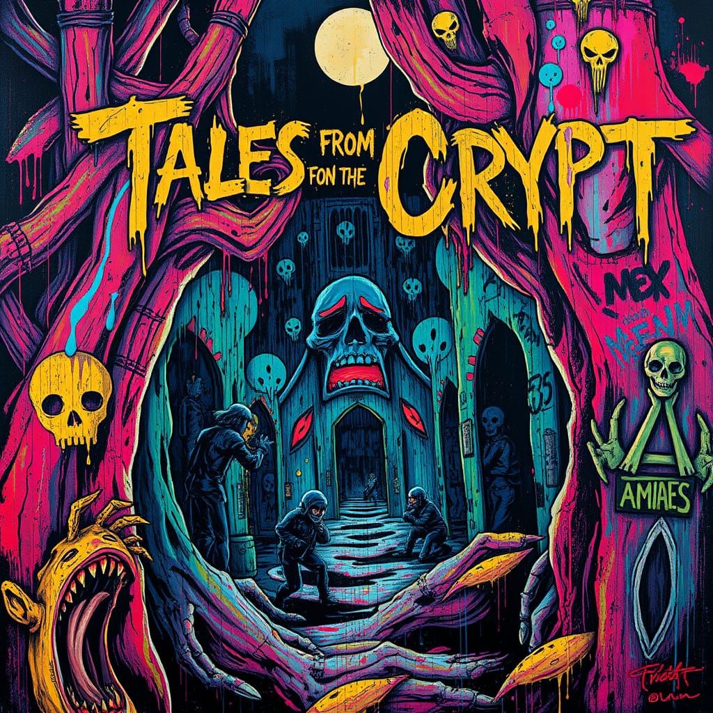 Eerie Tales from the Crypt Street Art