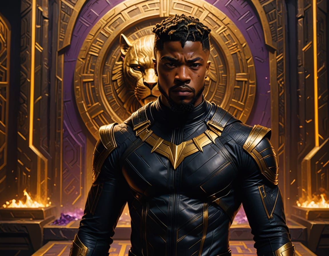 Regal Black Panther: Afro-Futurist Marvel Icon