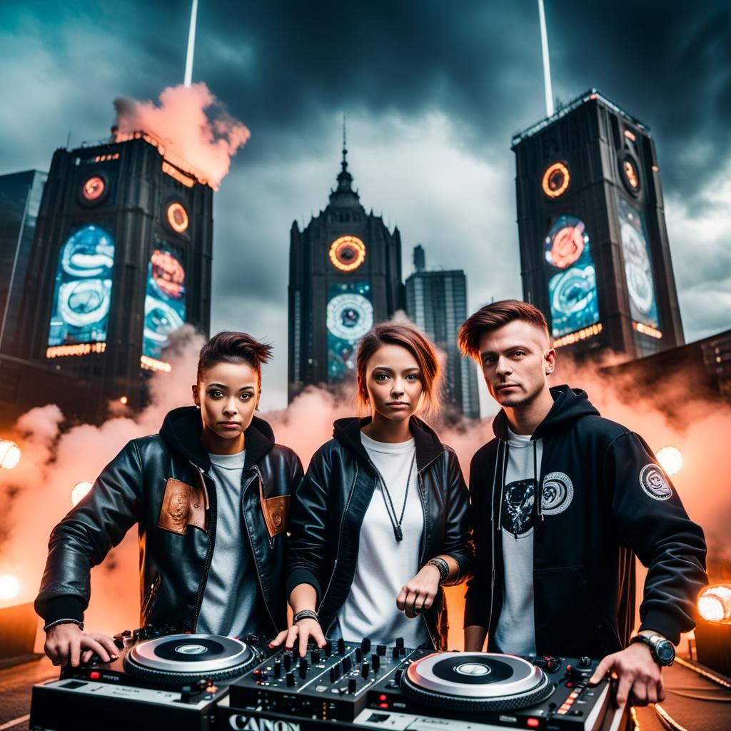 DJs Rene and Een Vrouw: Urban Portrait in Leibovitz Style