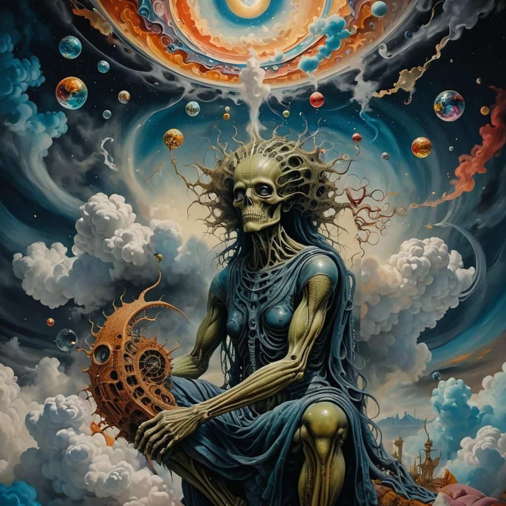 Biblical Scene in the Style of Palencar Oil Painting