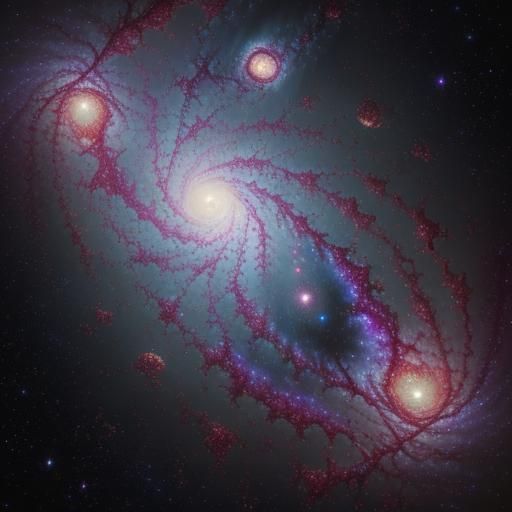 Fractal Galaxy as Detailed Matte Painting