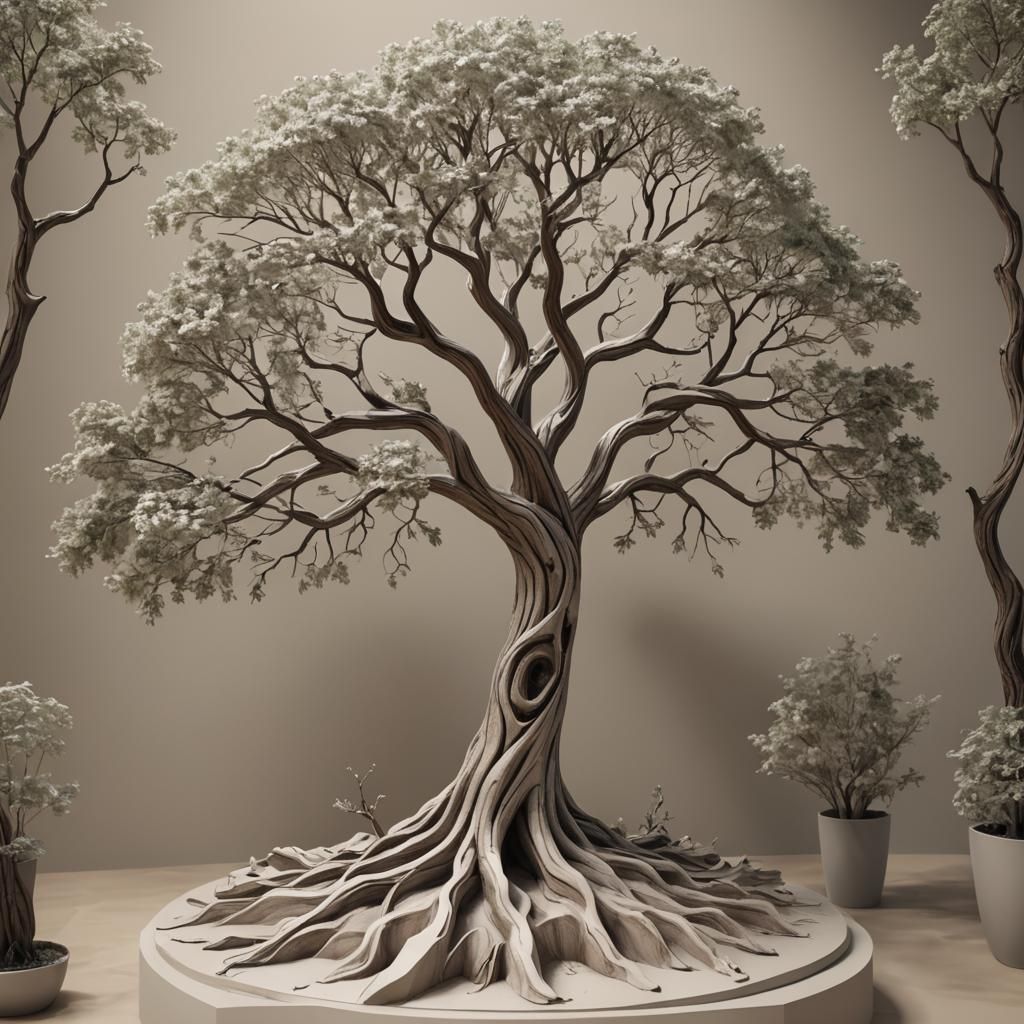 Modern 3D Tree Sculpture