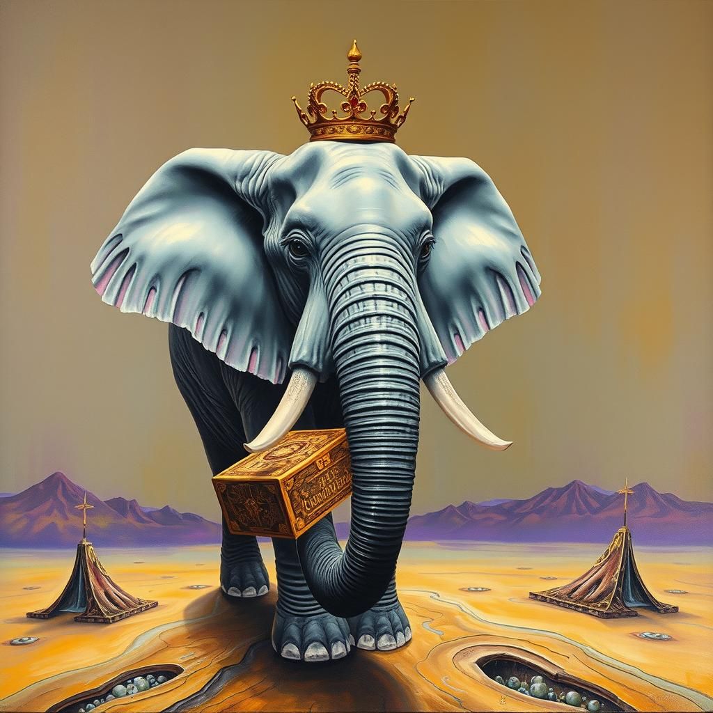 Surrealist Treasure: A Melting Oil Painting