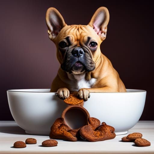 Brindle French Bulldog in Renaissance Style