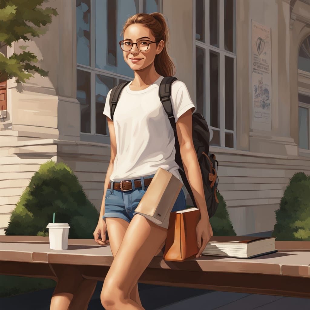 Australian University Student in Casual Attire