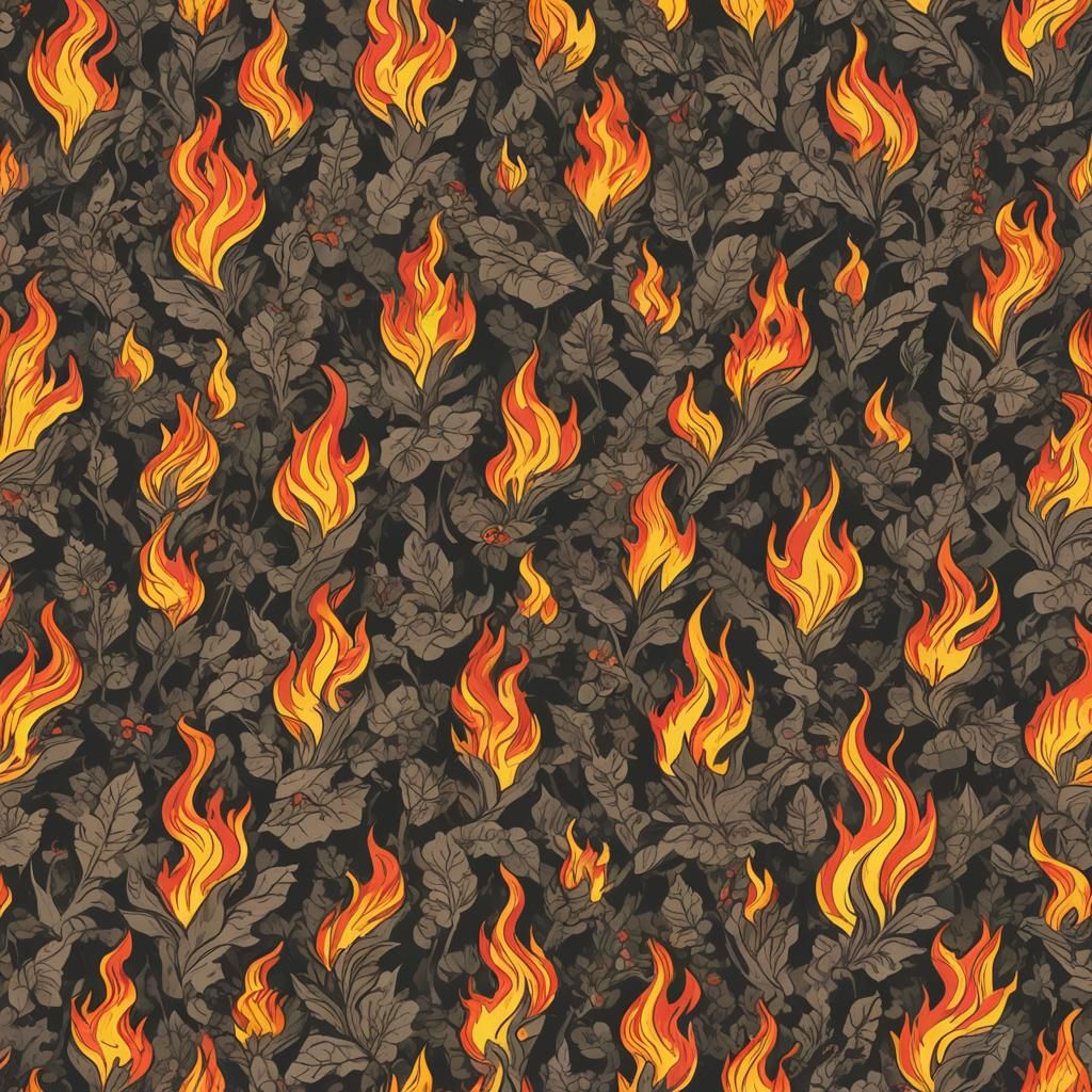 Abstract Fire Illustration