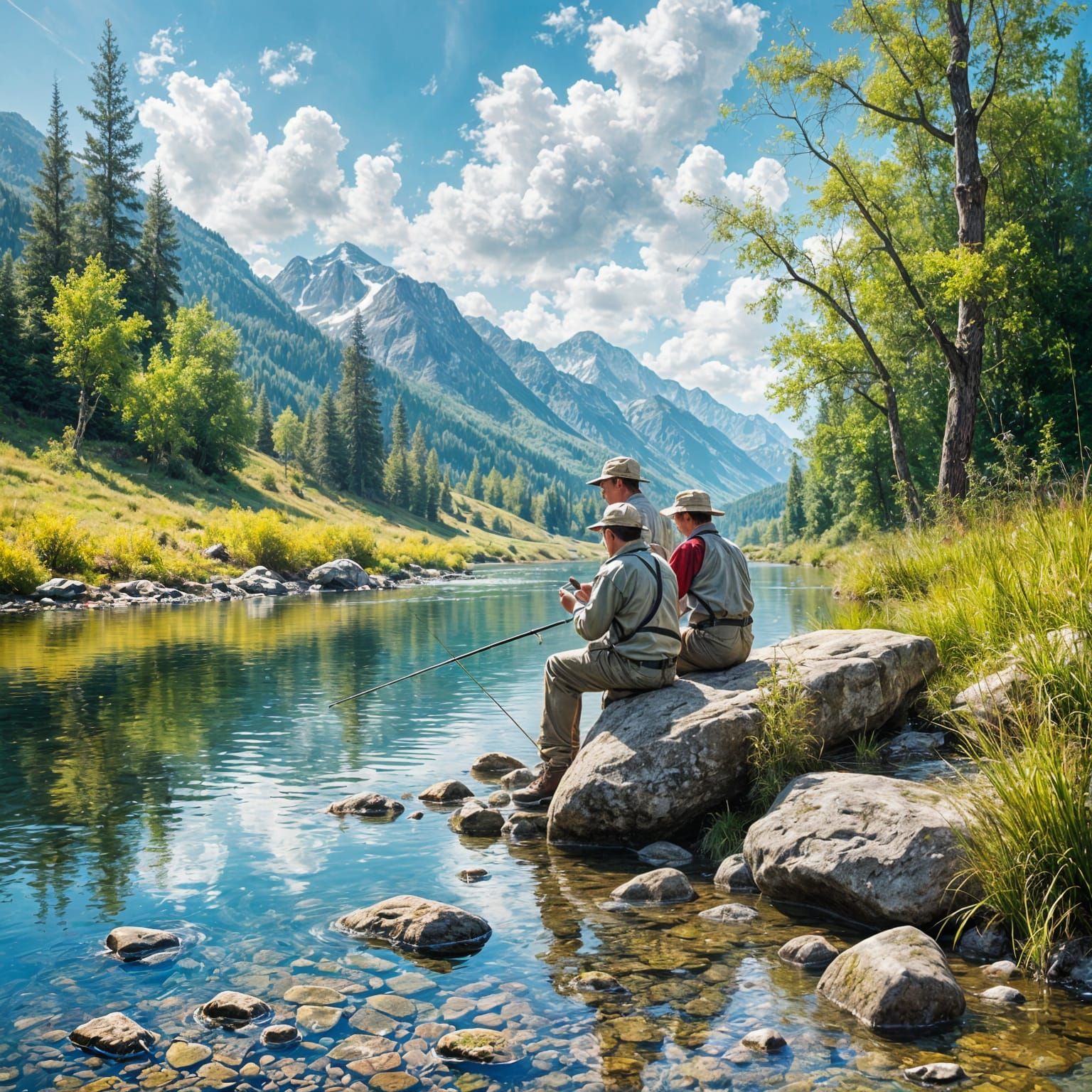 Fishing in the river