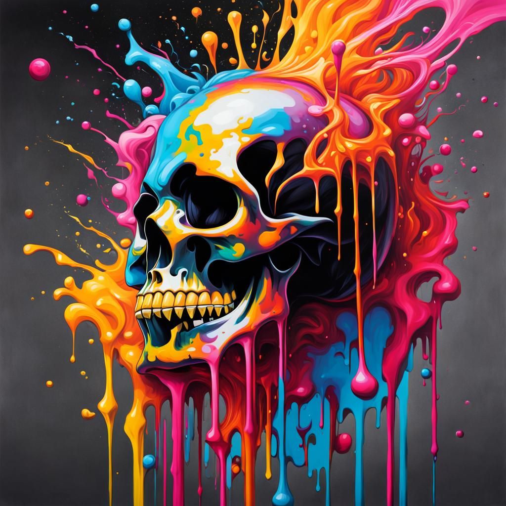Vibrant Graffiti Art: Death as Life's Prize