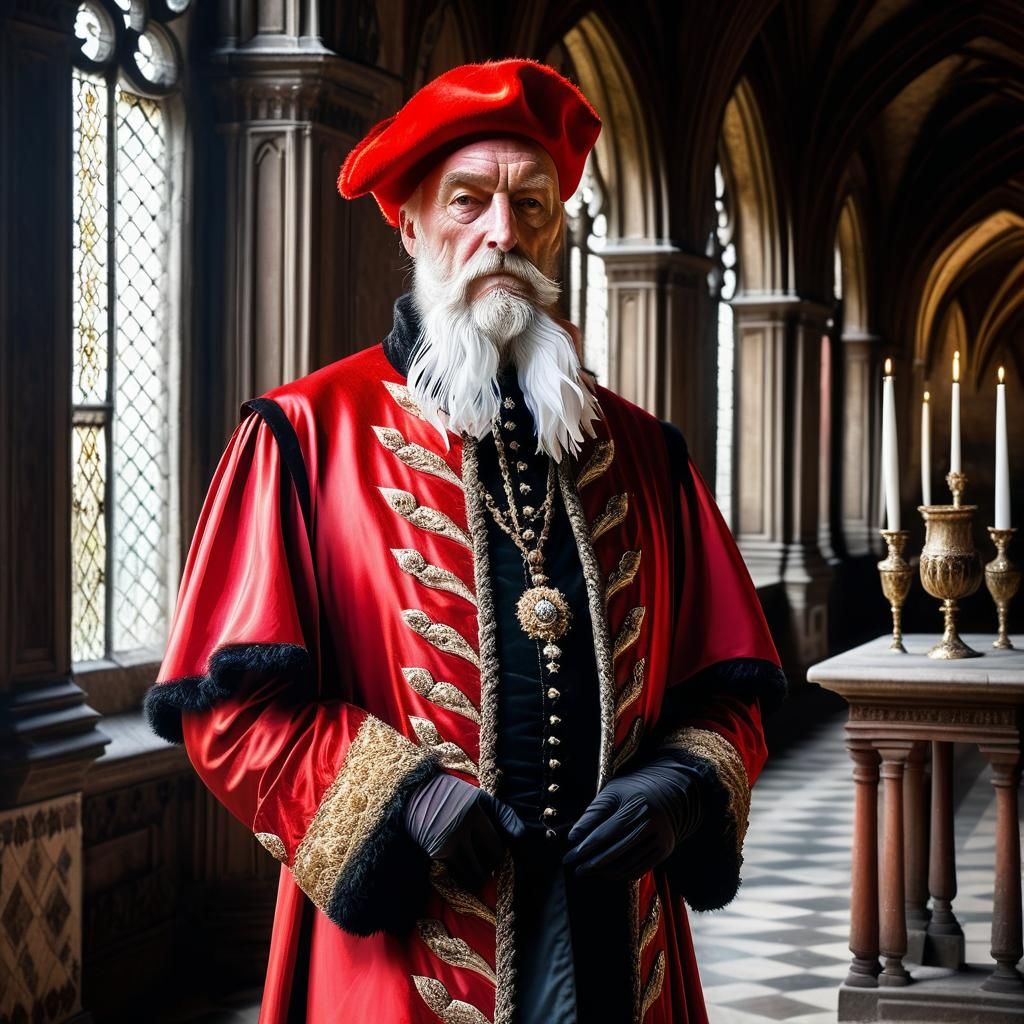Late Medieval Nobleman in Gothic Palace