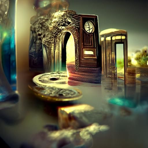 Fragments of Time: Dimensional Portal Scenes