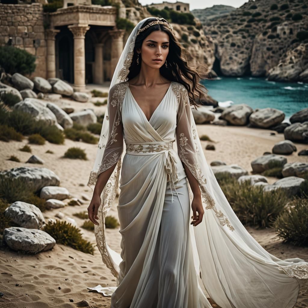 Goddess in Veils: Cinematic Film Still