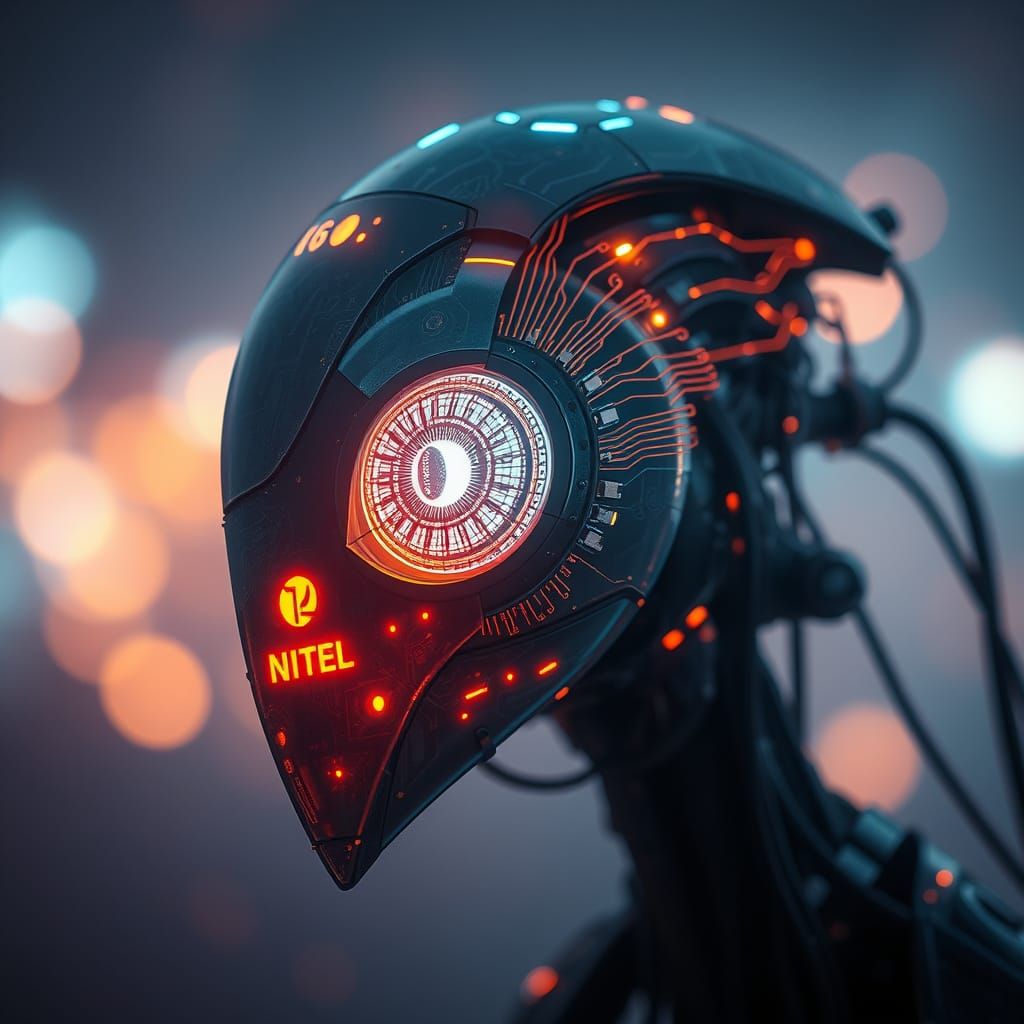 Ethereal Cyberpunk Phantom in Dreamlike Bokeh