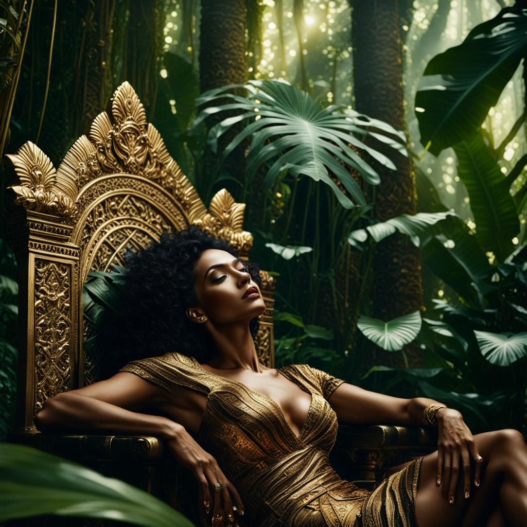 Golden Hour Beauty in Tropical Temple