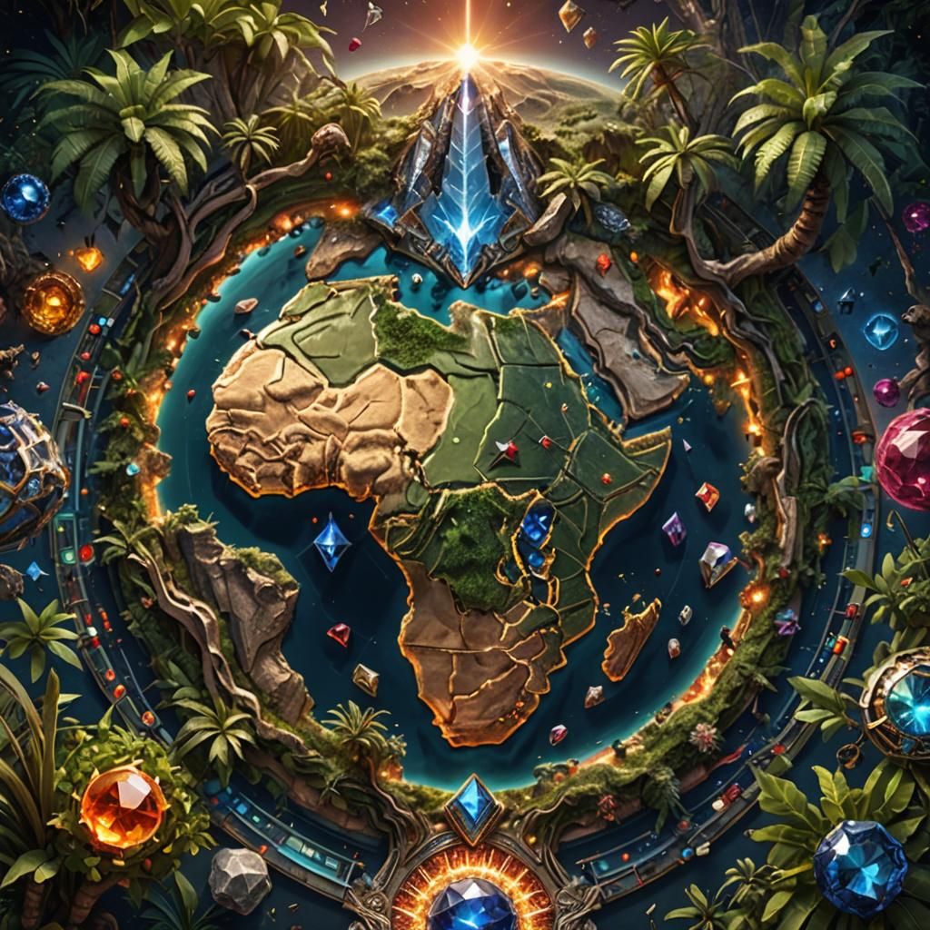 Africa Continent Shines with Diamond Light