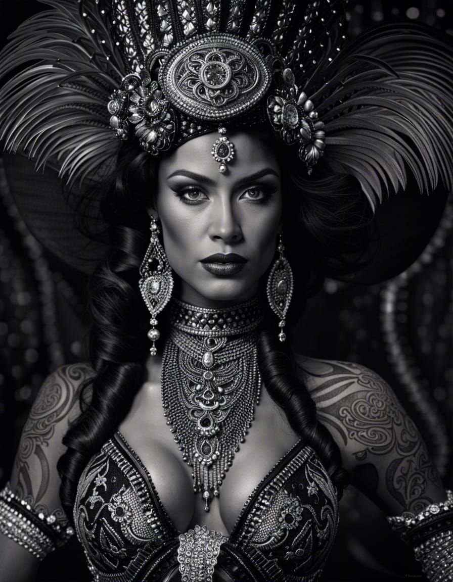 Moulin Rouge Dancer Portrait in High Detail