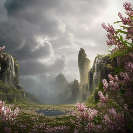Dramatic Milkweed Digital Matte Painting