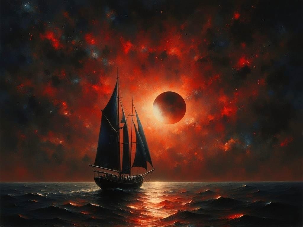 Blood Moon Sailing