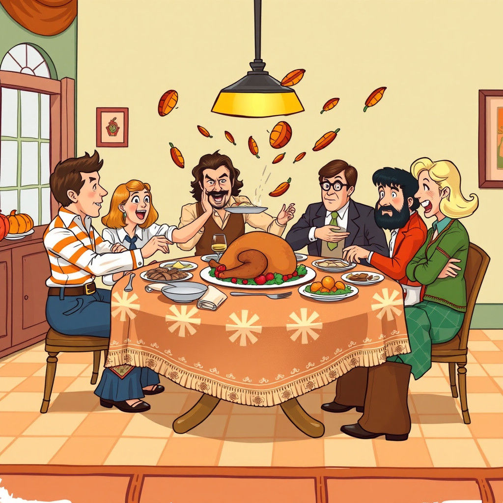 Thanksgiving Dinner Disaster in Classic Sitcom Style