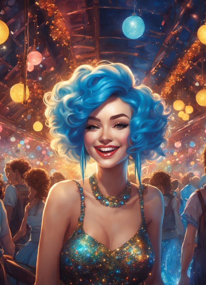 Happy girl on a date