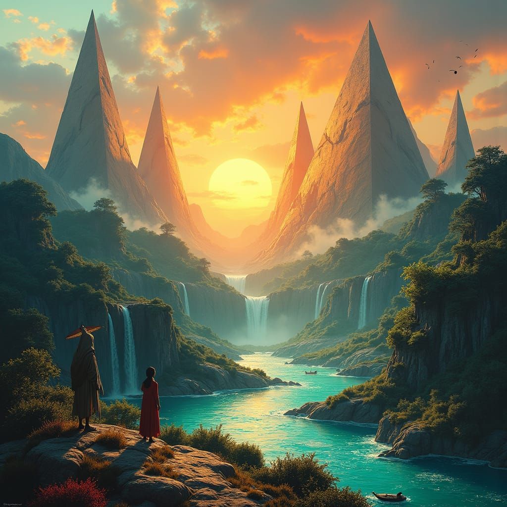 Alien Landscape with Futuristic Architecture