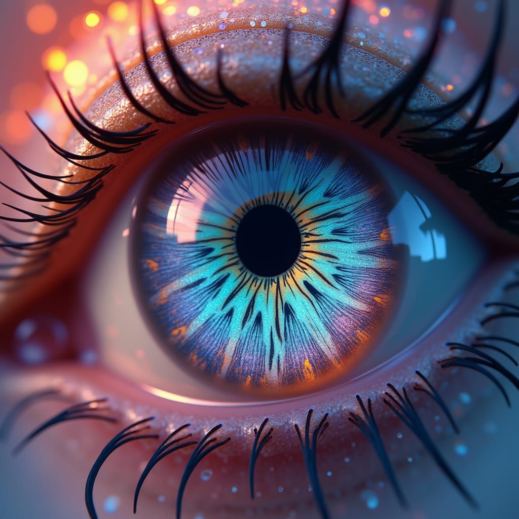 Butterfly Eye Macro: Dreamlike Matte Painting