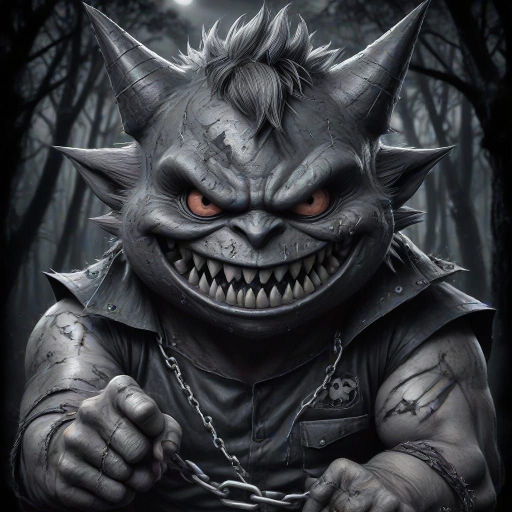 Dark Fantasy Metal Gengar Portrait