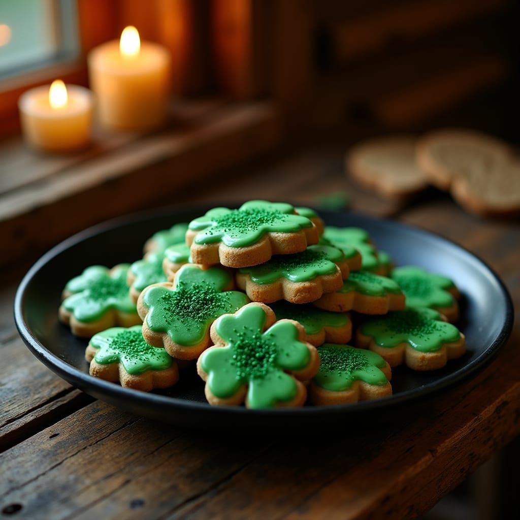 Fresh Batch of Homemade Shamrock Sugar Cookies