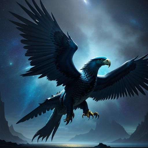 Leviathan Hawk Monster in Deep Outer Space