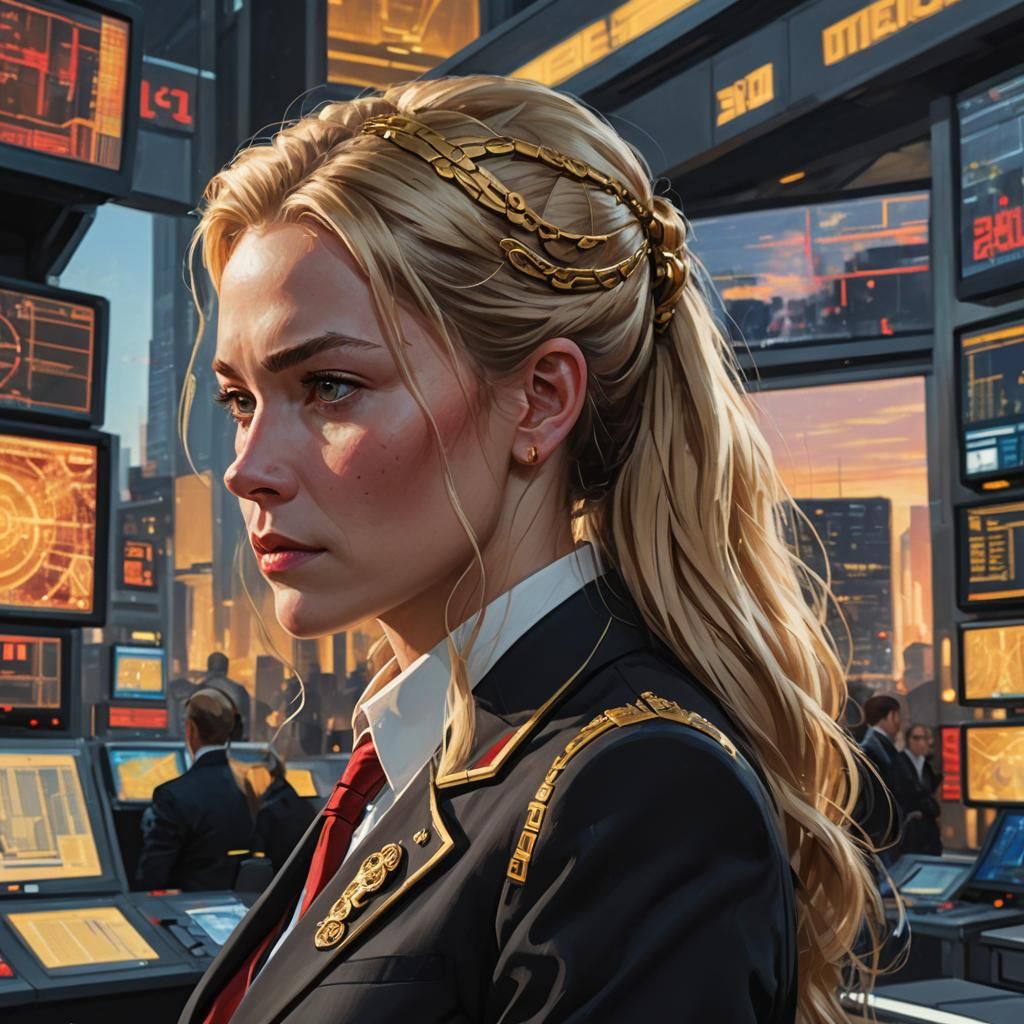 Regal Queen Portrait in Fantasy Art Style