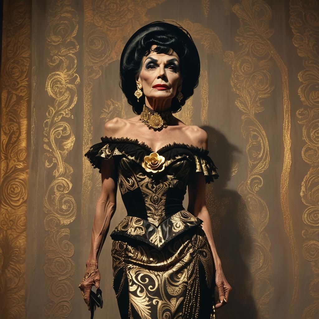 Saloon Girl Transvestite in a Western Film Still