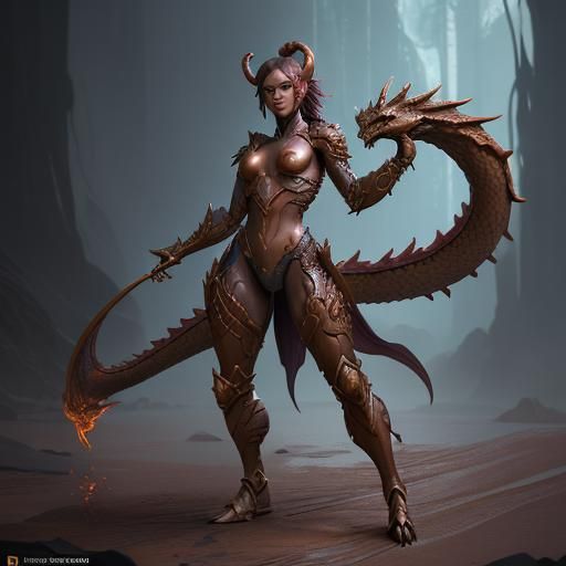 Bronze Dragon Ranger: Fantasy Art in Unreal Engine