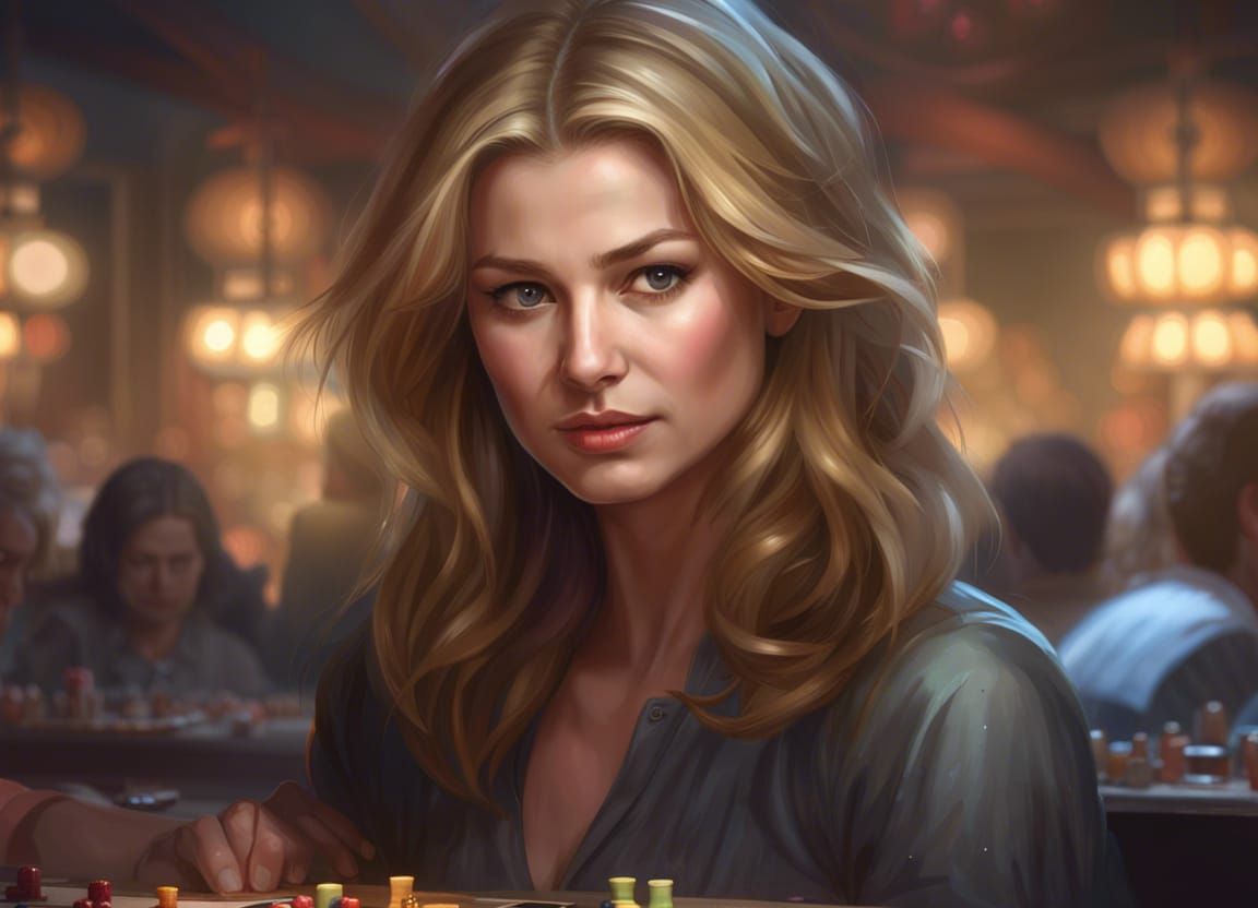 Emily VanCamp Plays Checkers: Hyperdetailed Portrait