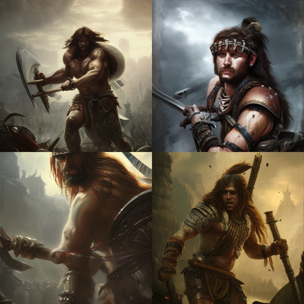 Barbarian Invader Portrait: Detailed Digital Matte Painting
