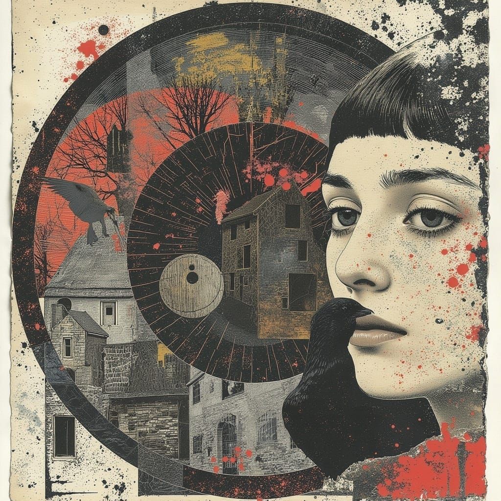 Elegant Surreal Architectural Masterpiece in Gustav Klimt St...